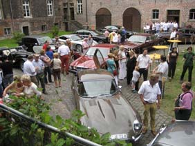 Besuch der Jaguar Association Germany e. V., Sektion Westfalen, anläßlich einer touristischen Rundfahrt.