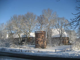 Schloß Bladenhorst im Winter