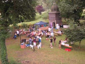 Geburtstagsfeier eines Schlossbewohners auf Schloss Bladenhorst am 04.07.2009