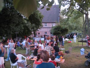 Geburtstagsfeier eines Schlossbewohners auf Schloss Bladenhorst am 04.07.2009