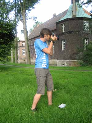 Mobiler Reporter der Ruhr Nachrichten auf Schloss Bladenhorst