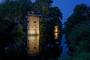 Schloß Bladenhorst - Torhaus bei Nacht - Foto: Thorsten Jahns